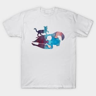 Walking on a goat skull #2 T-Shirt